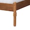 Baxton Studio Thatcher Mid-Century Modern Walnut Brown Finished Wood Queen Size Platform Bed with Woven Rattan 243-13444-ZORO - alternate 3
